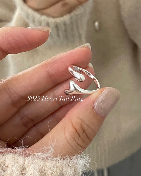 [925silver] Heart Tail Ring
