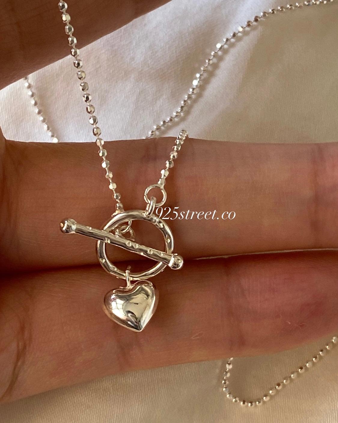 [silver925] Mini TO Heart Necklace