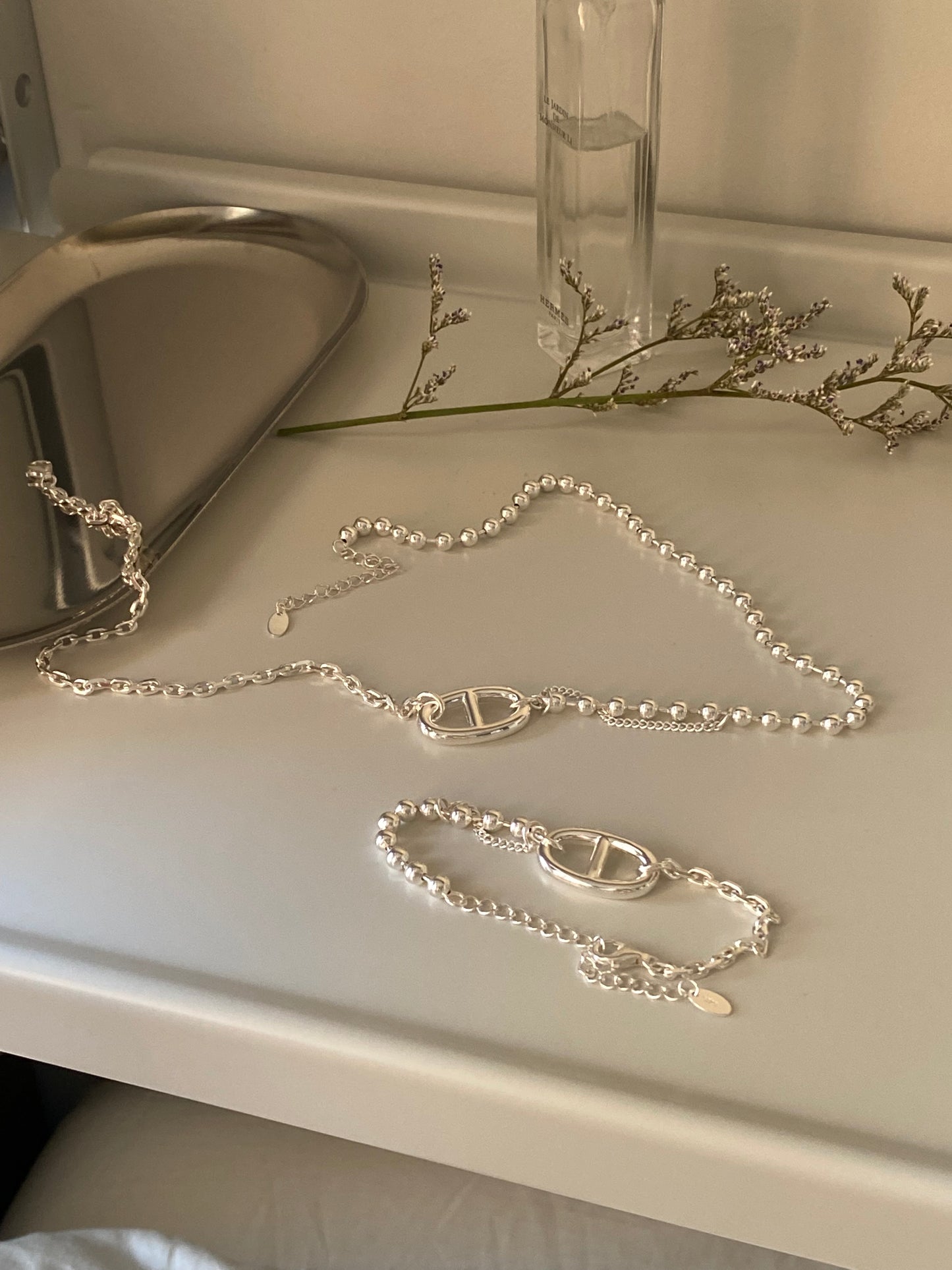 [silver925] Mix Toggle Necklace