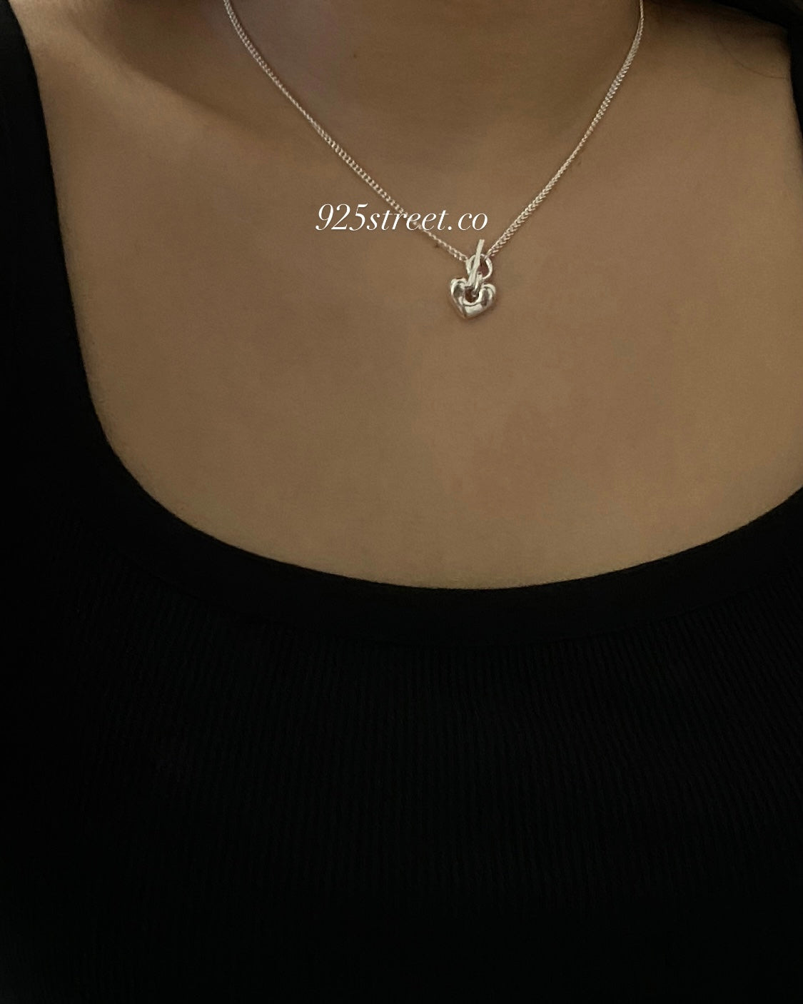 [silver925] Rock TO Heart Necklace