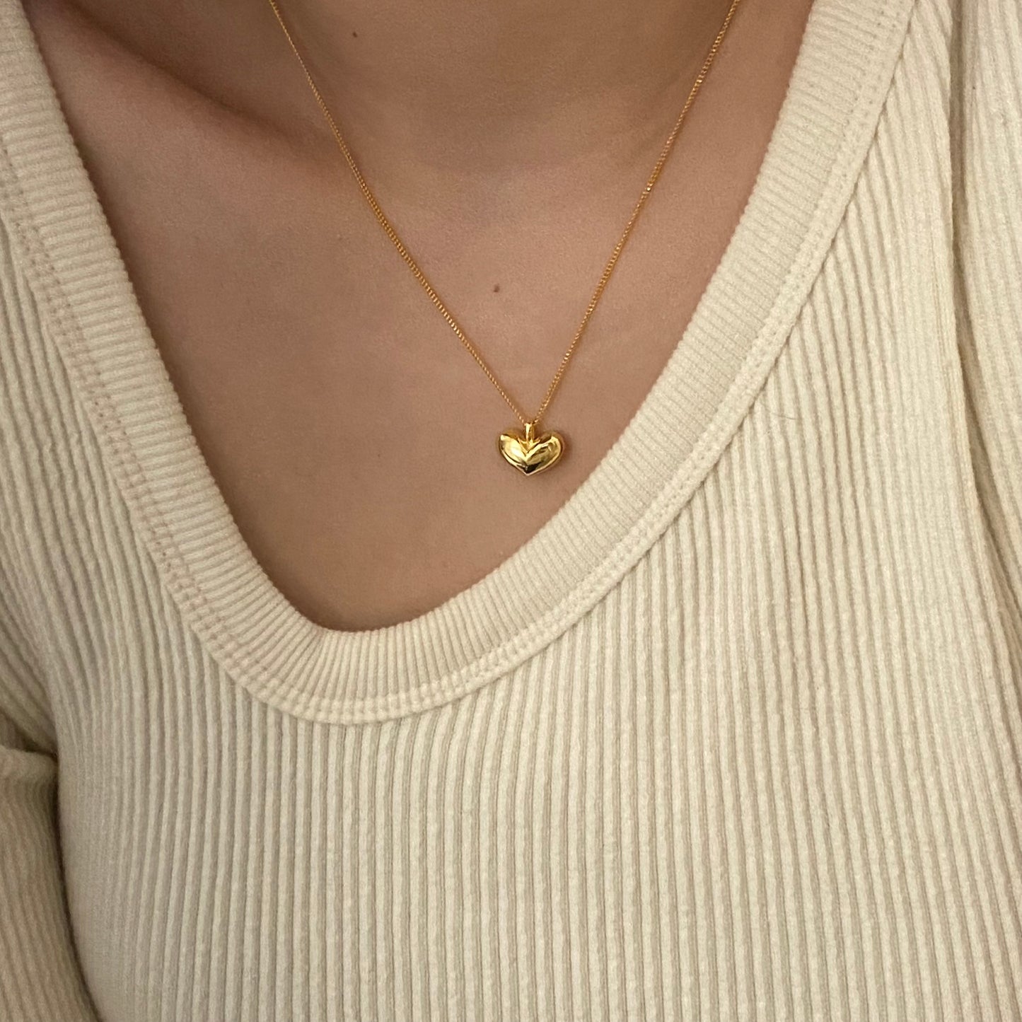 [925silver] Bob Heart Necklace