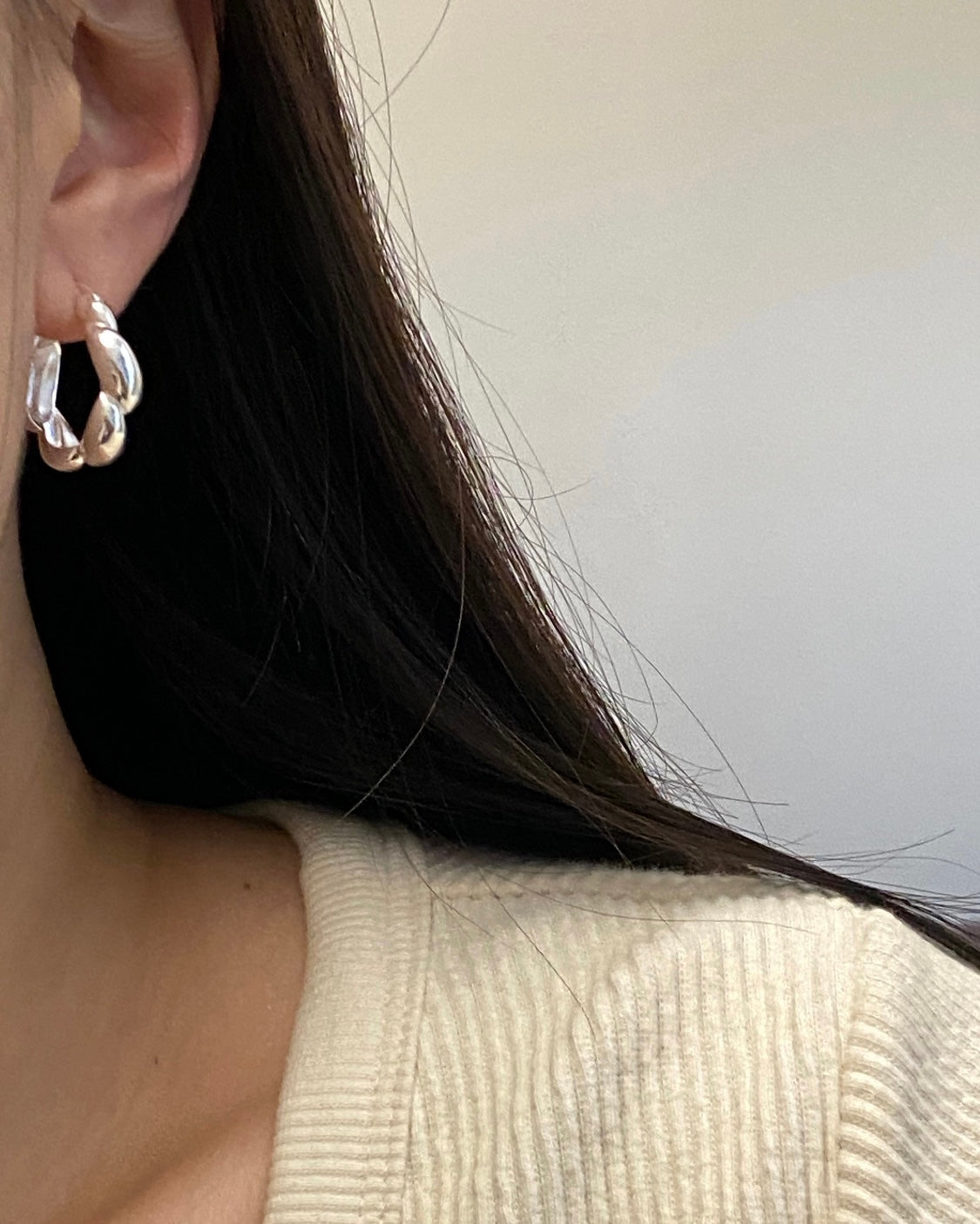 [silver925] Bold Twist Earrings