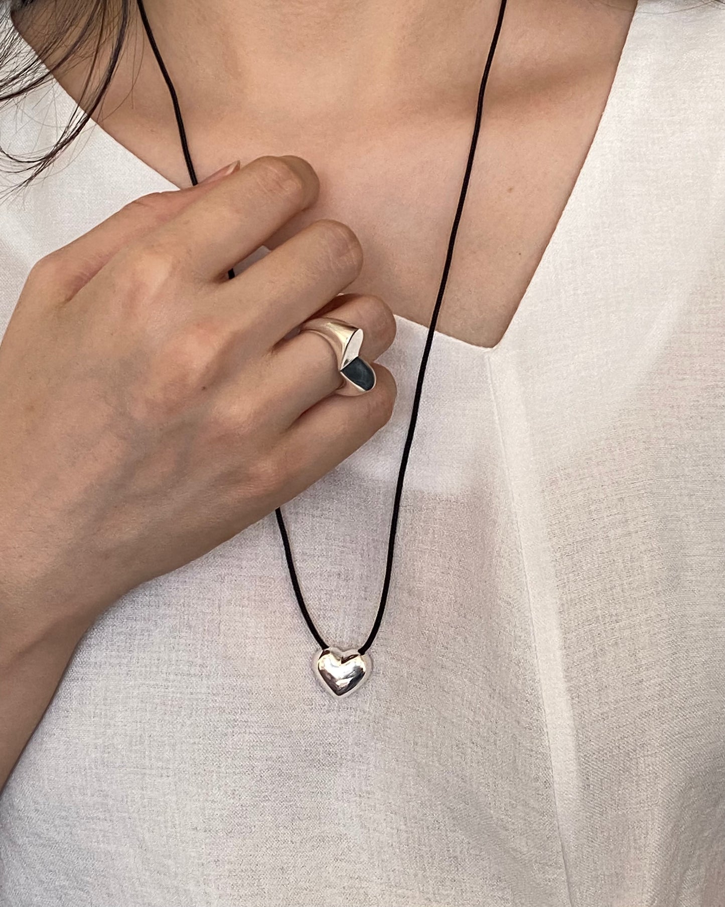 [silver925] Lip Heart Ring