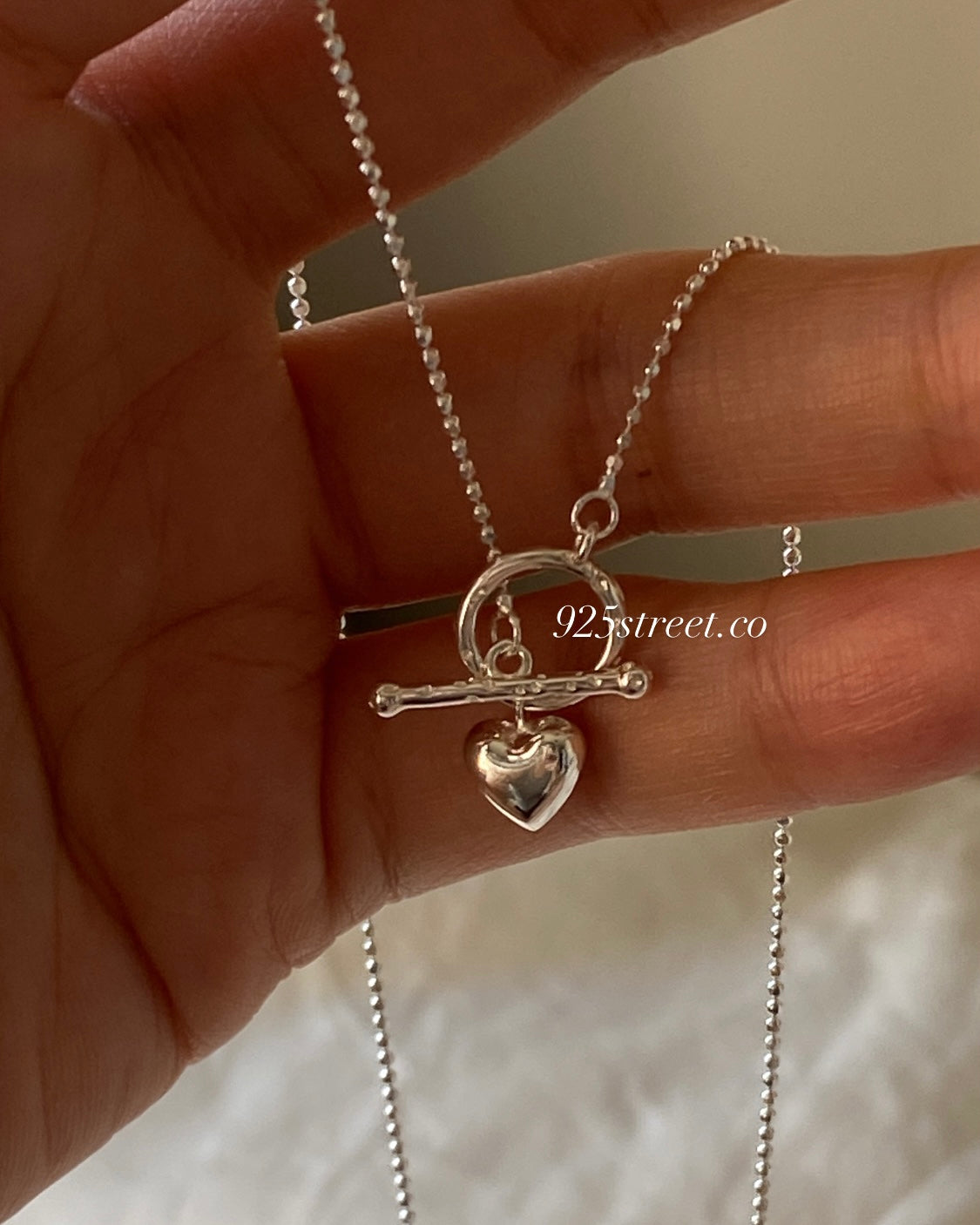 [silver925] Mini TO Heart Necklace