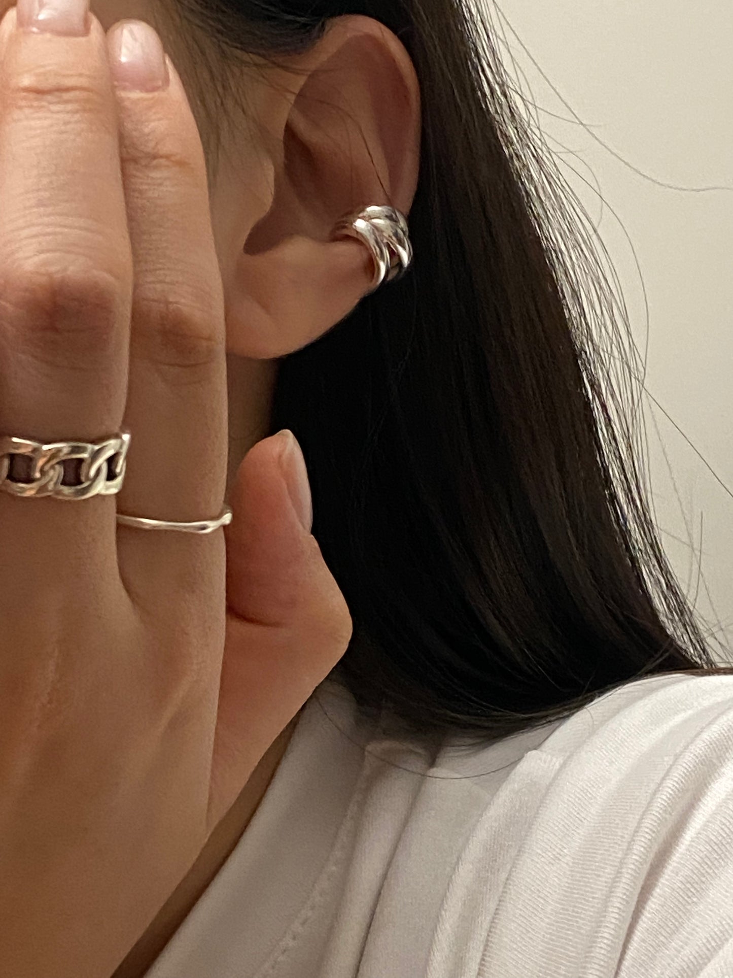 [silver925] Bold Line Ear Cuff