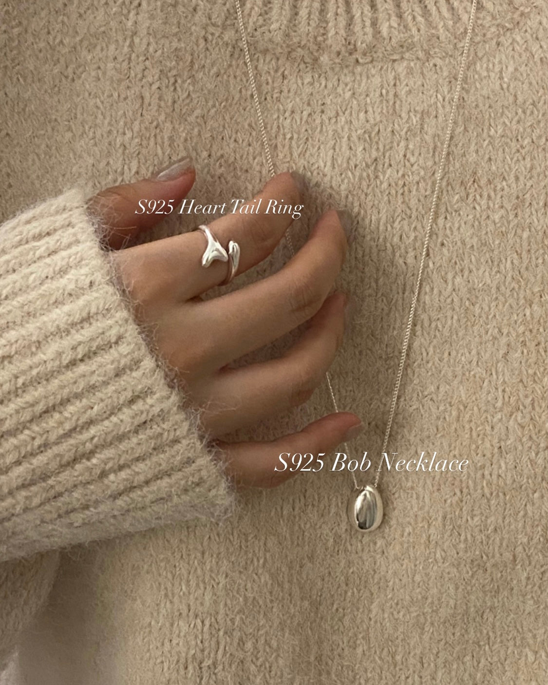 [925silver] Heart Tail Ring
