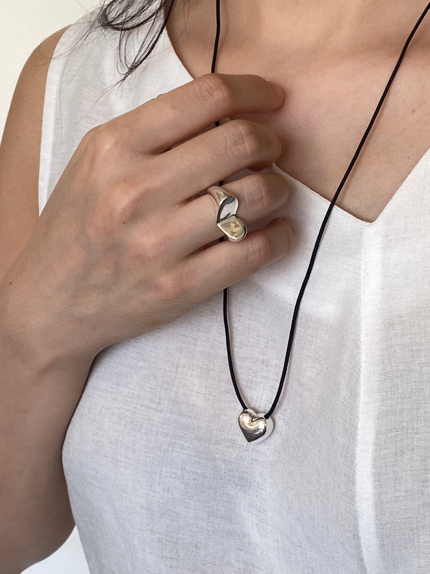 [silver925] Lip Heart Ring