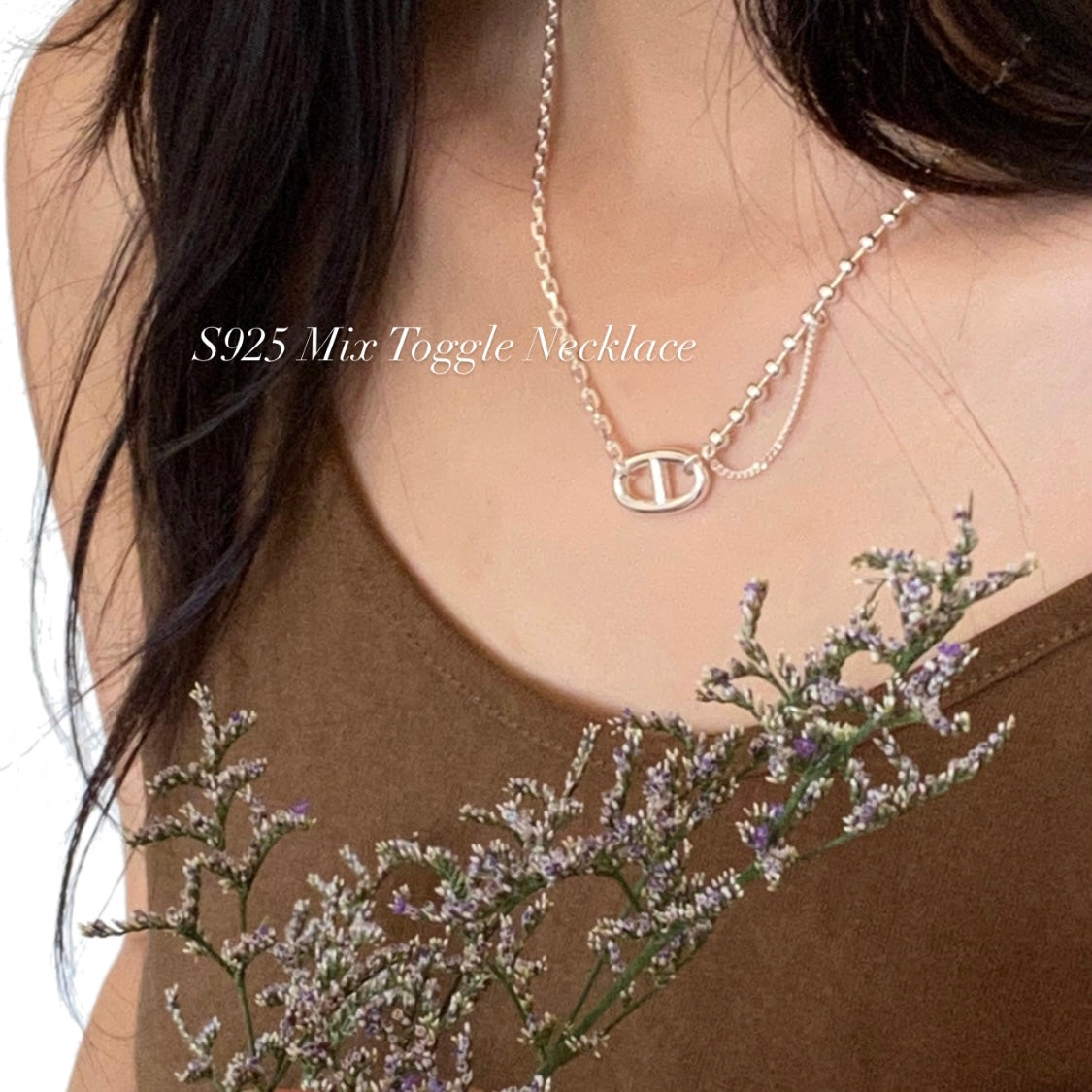 [silver925] Mix Toggle Necklace