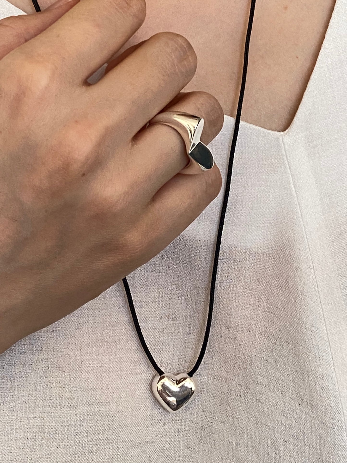 [silver925] Lip Heart Ring