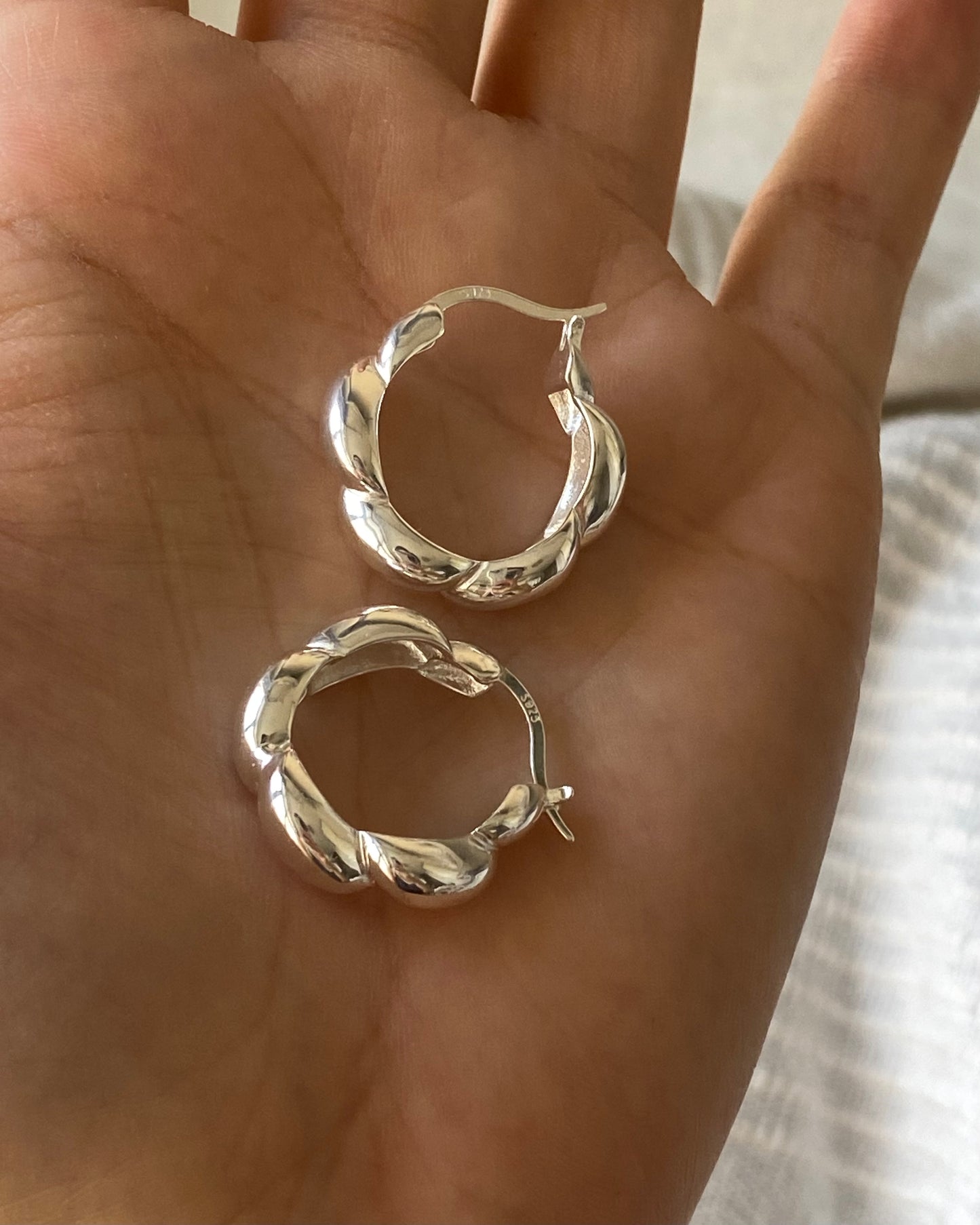[silver925] Bold Twist Earrings