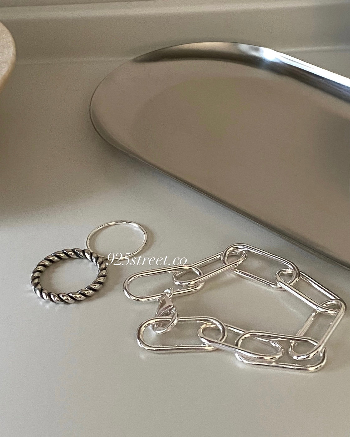 Sterling Silver Paperclip Chain Bracelet ｜925Street