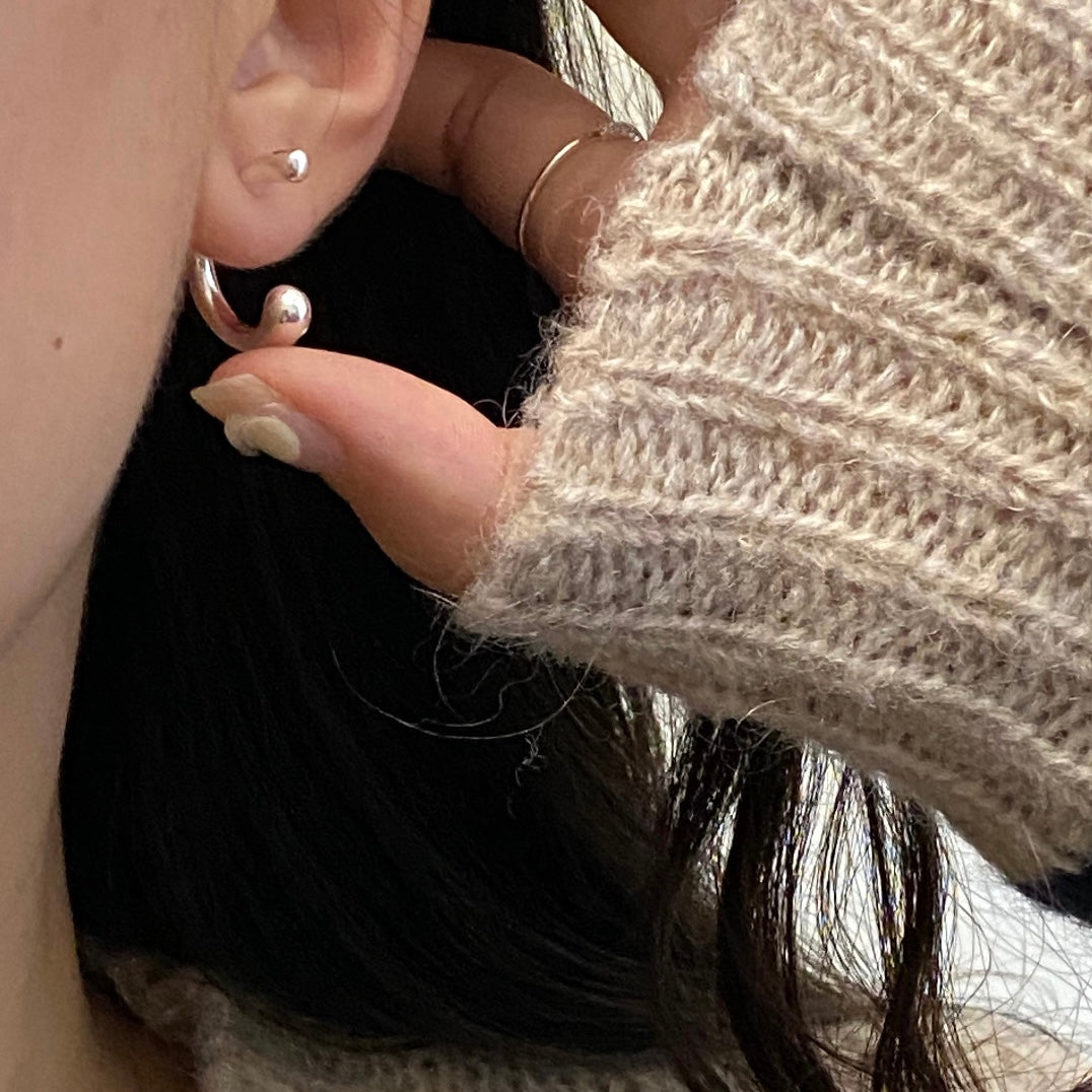 [silver925] C Earrings