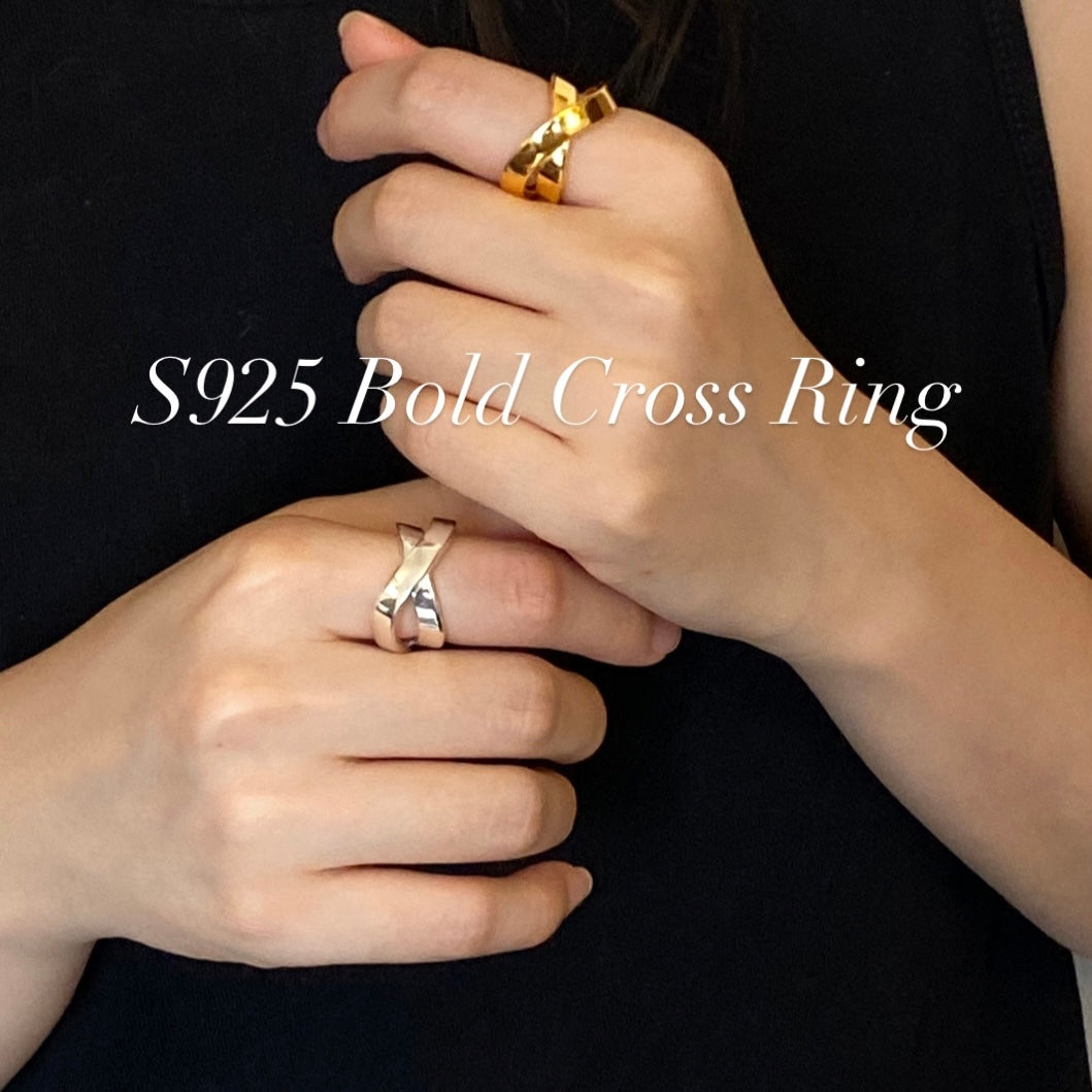 [silver925] Bold Cross Ring