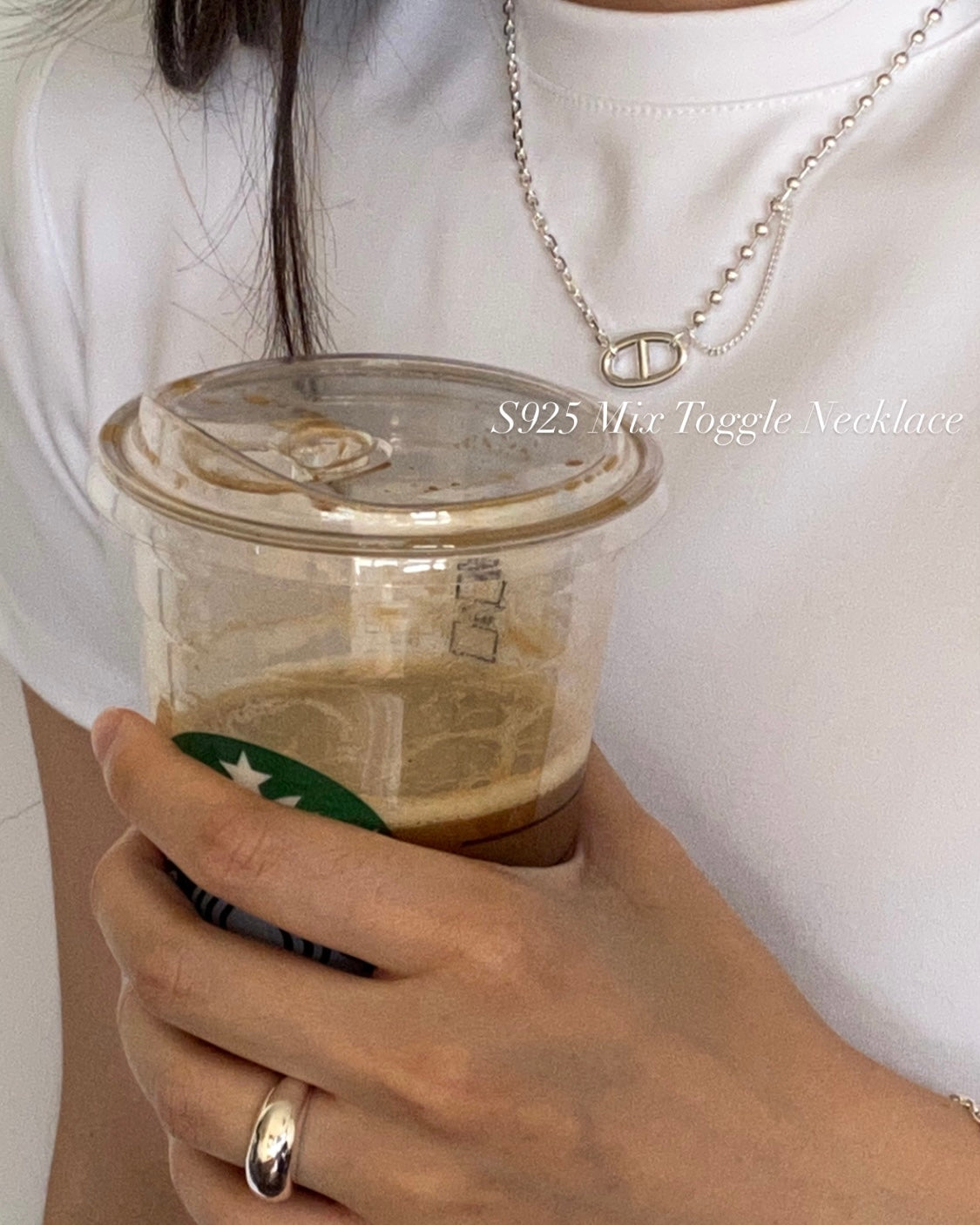 [silver925] Mix Toggle Necklace