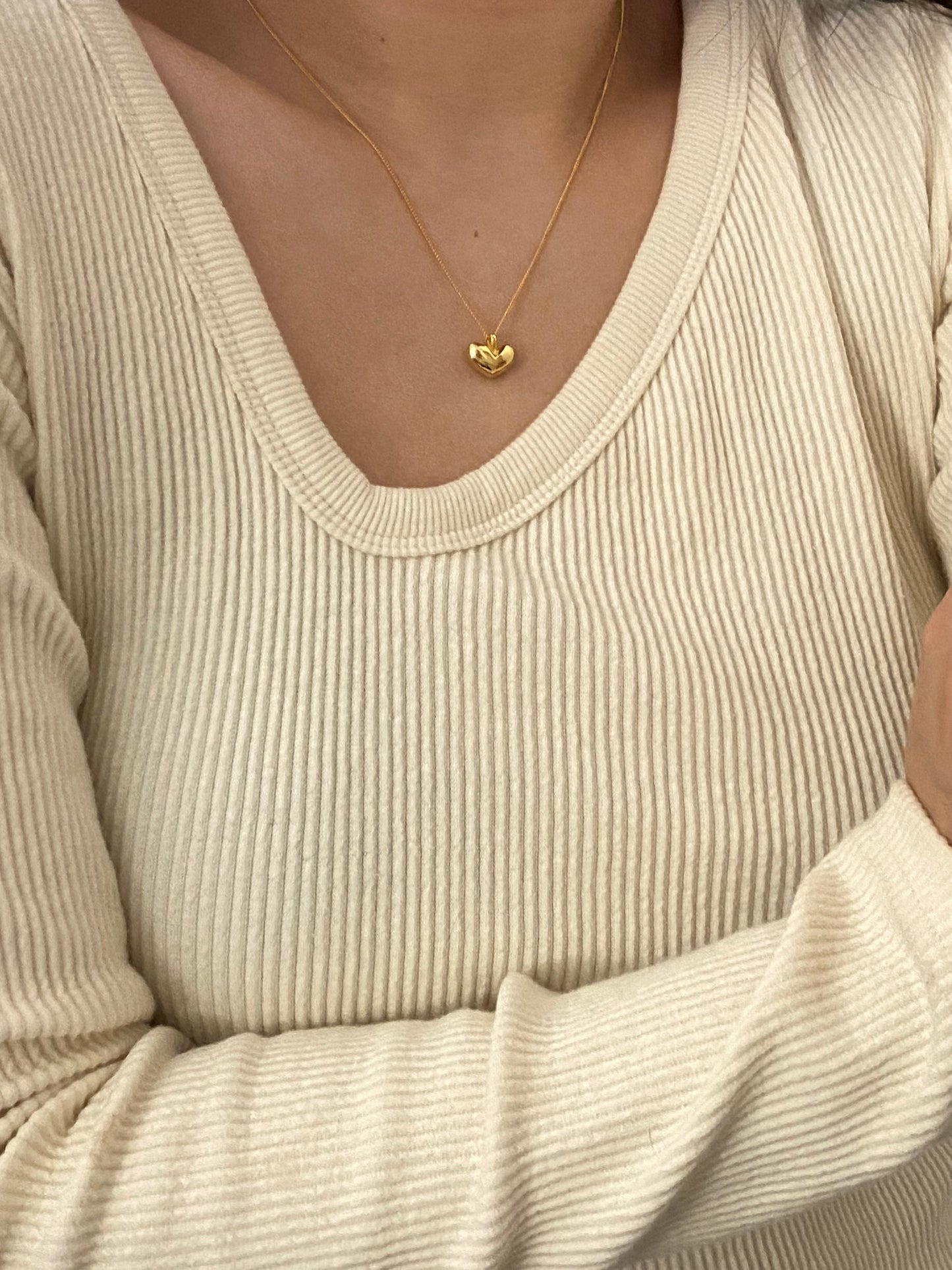 [925silver] Bob Heart Necklace