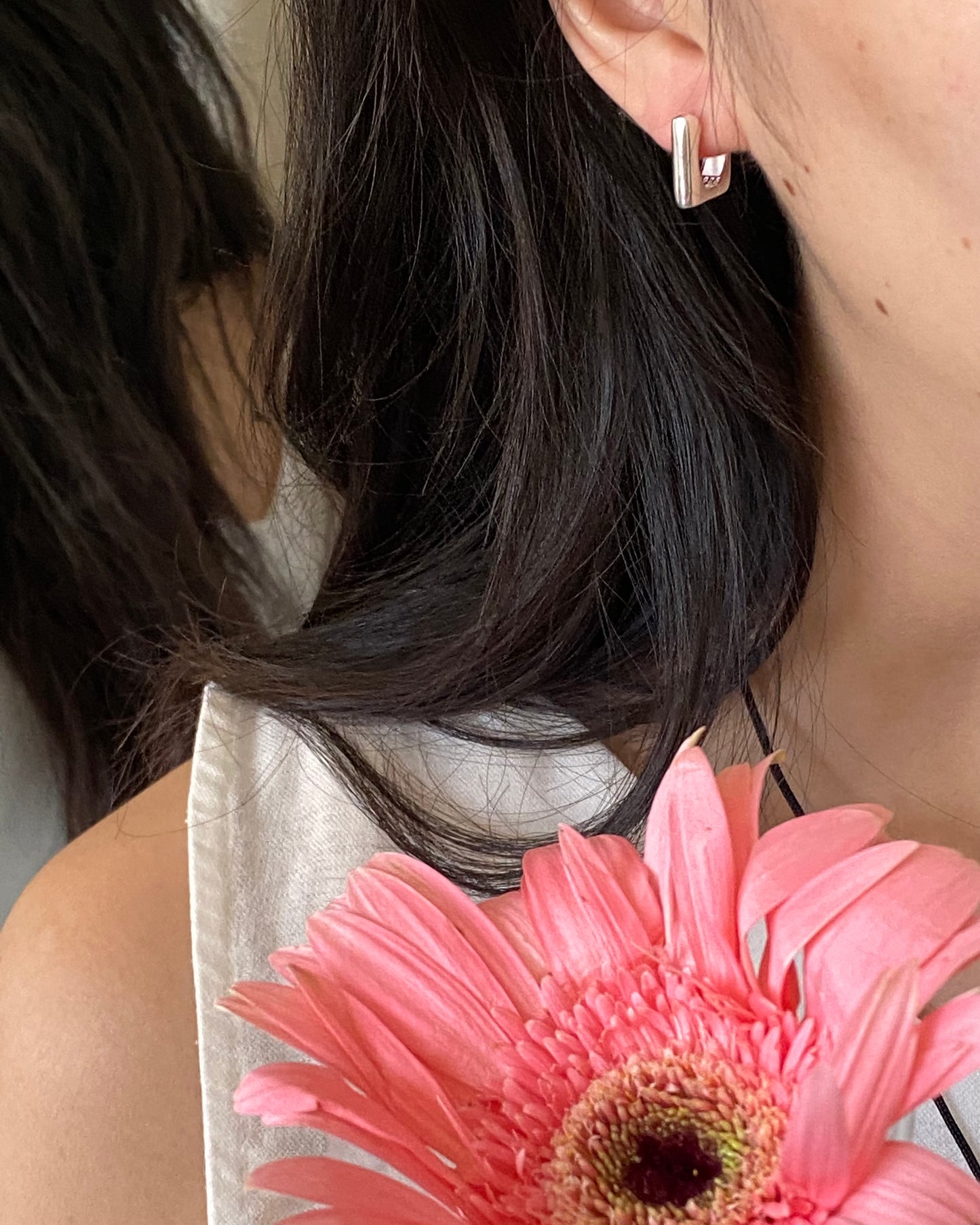 [silver925] Square One Touch Earrings