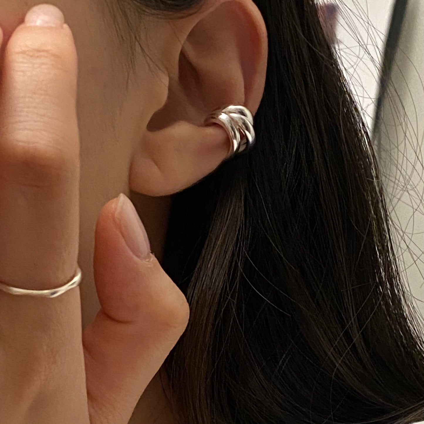 [silver925] Bold Line Ear Cuff