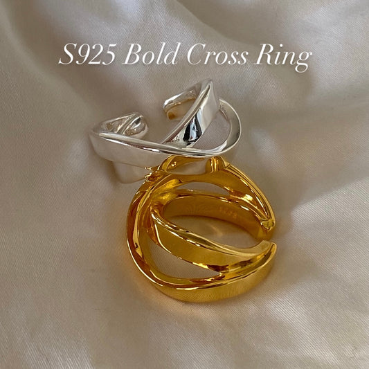 [silver925] Bold Cross Ring