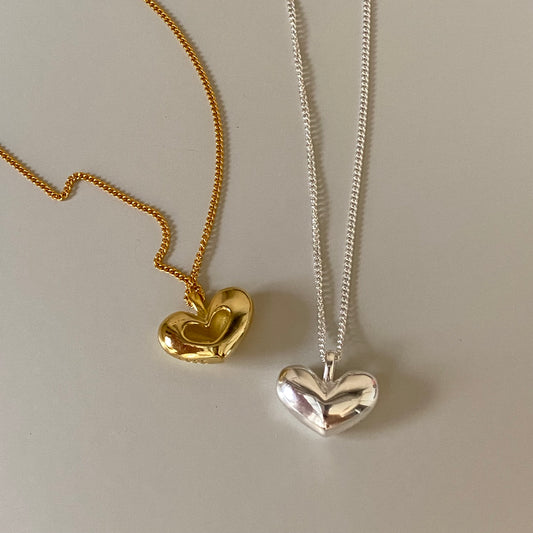 [925silver] Bob Heart Necklace