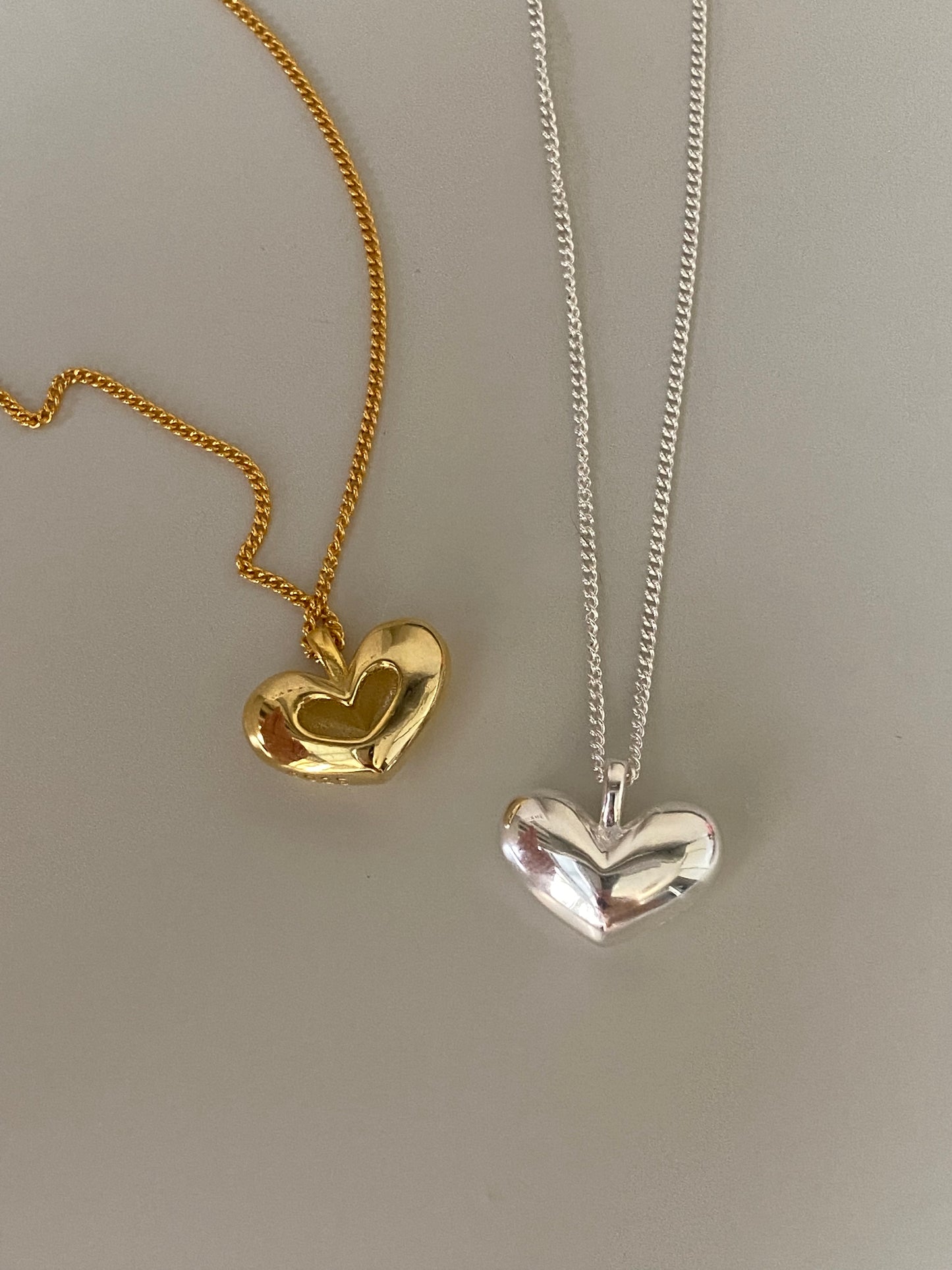 [925silver] Bob Heart Necklace