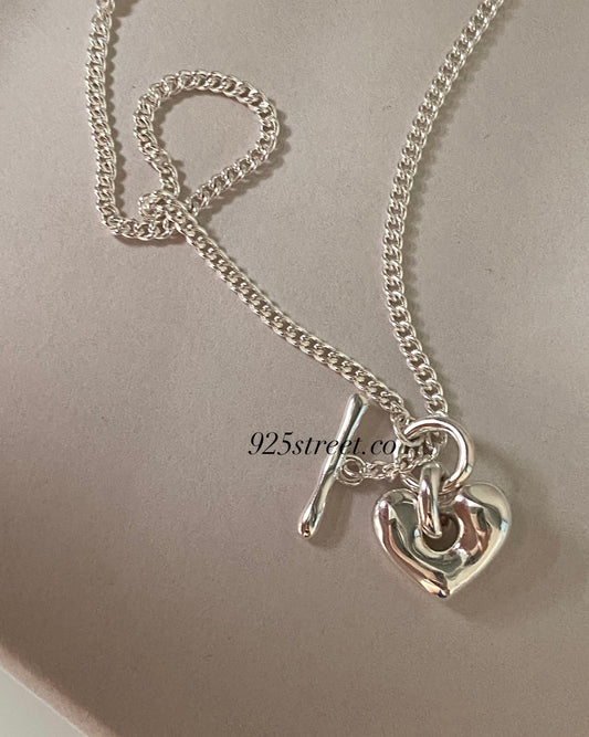 [silver925] Rock TO Heart Necklace