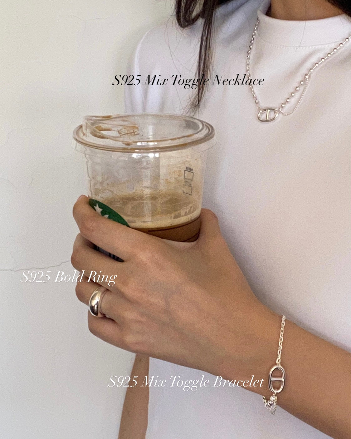 [silver925] Mix Toggle Necklace