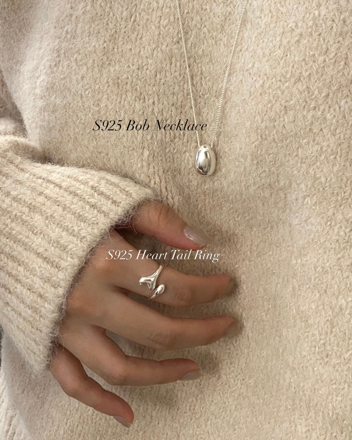 [925silver] Heart Tail Ring