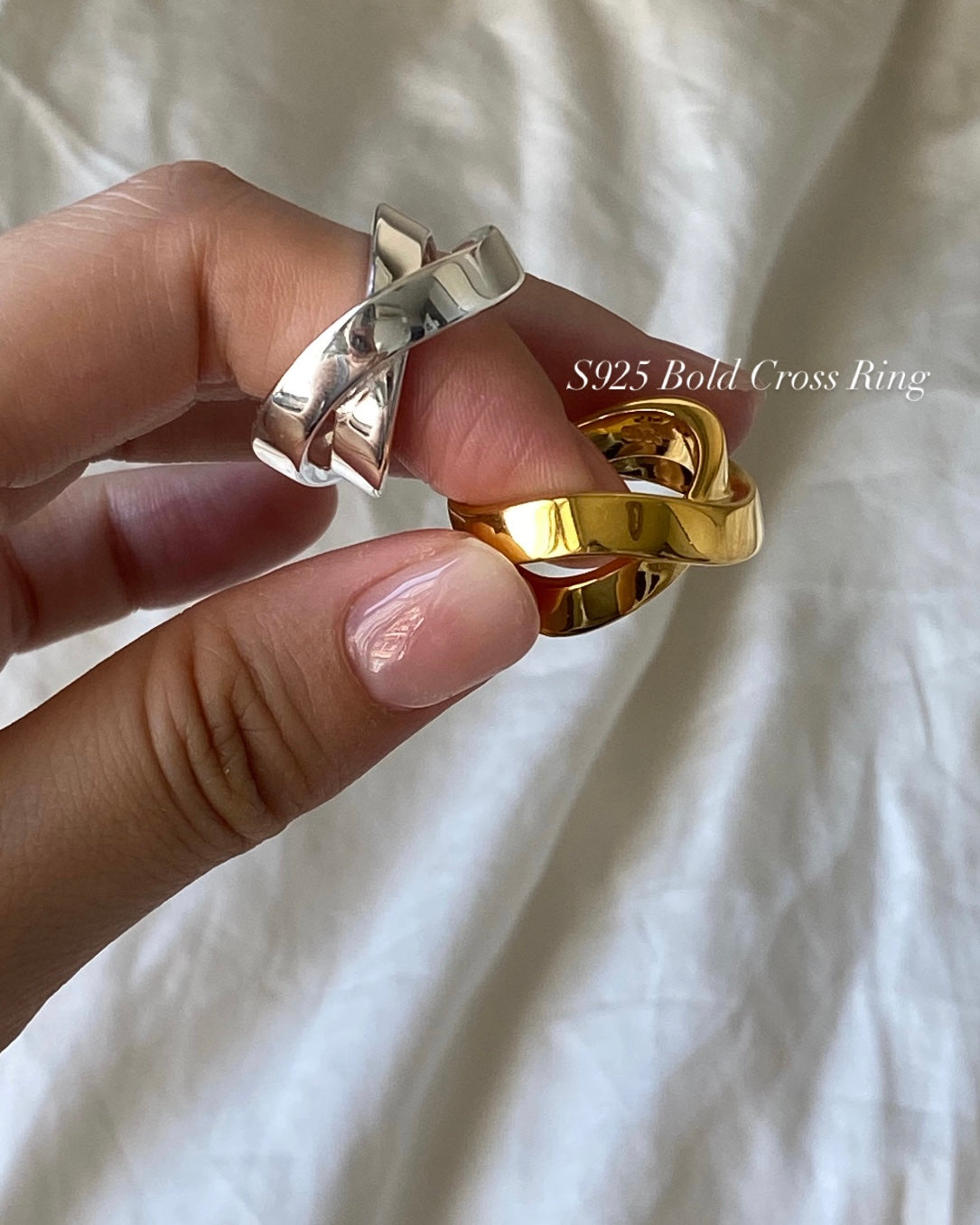 [silver925] Bold Cross Ring