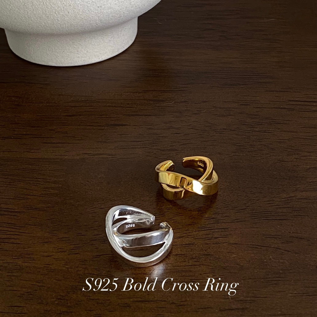 [silver925] Bold Cross Ring