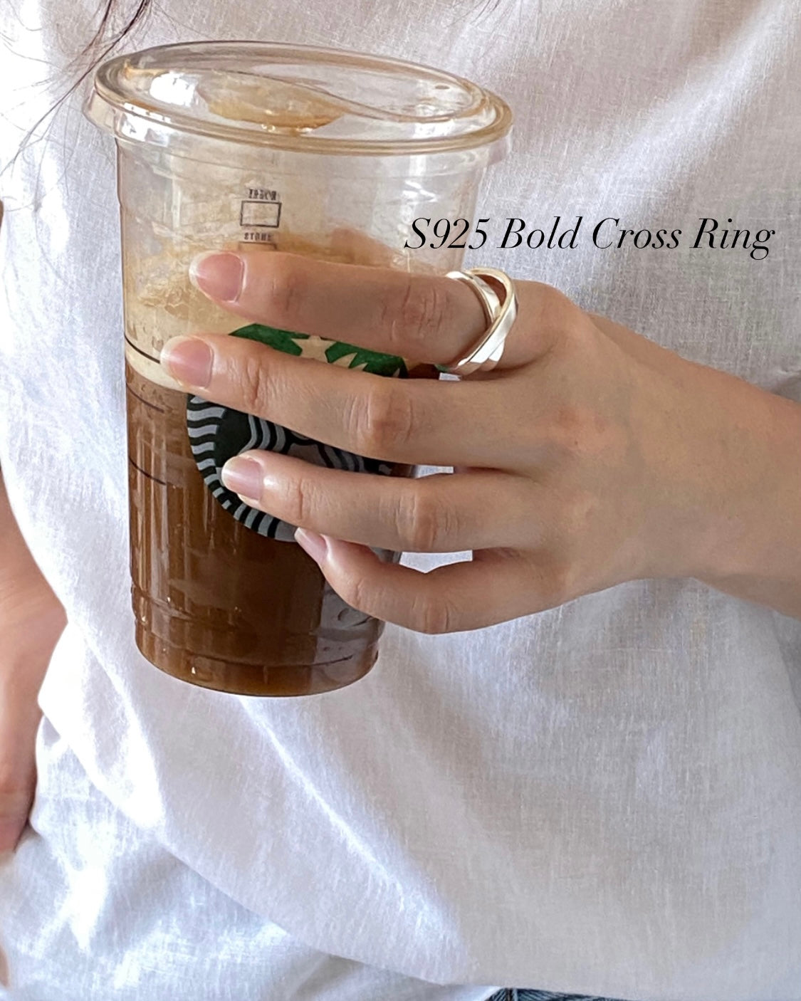 [silver925] Bold Cross Ring