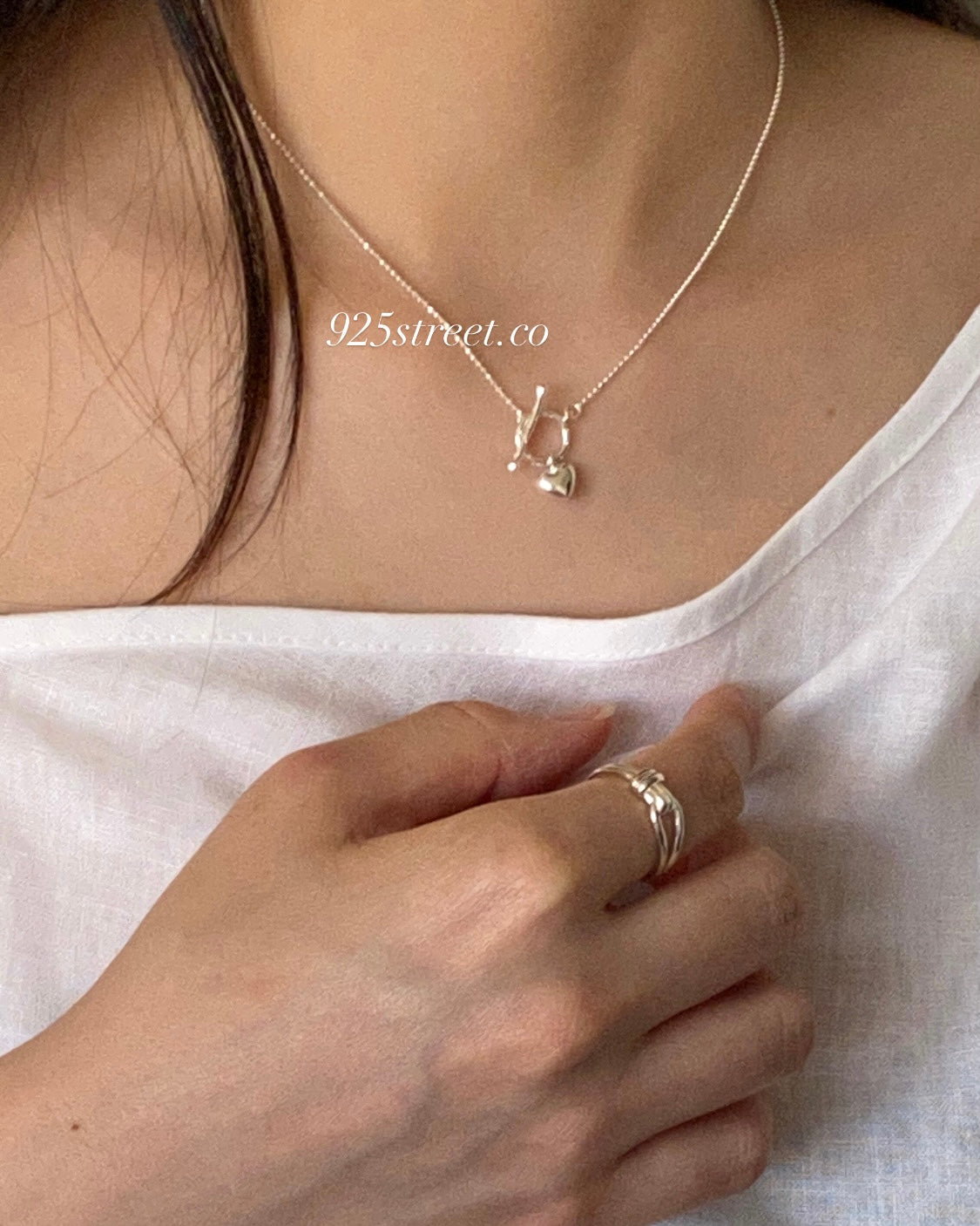 [silver925] Mini TO Heart Necklace