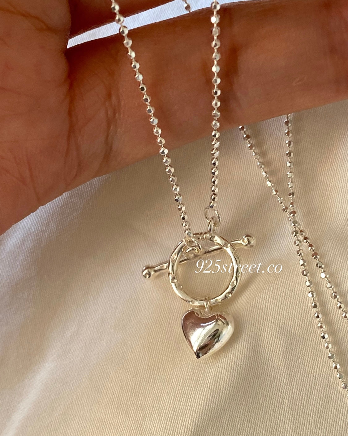 [silver925] Mini TO Heart Necklace