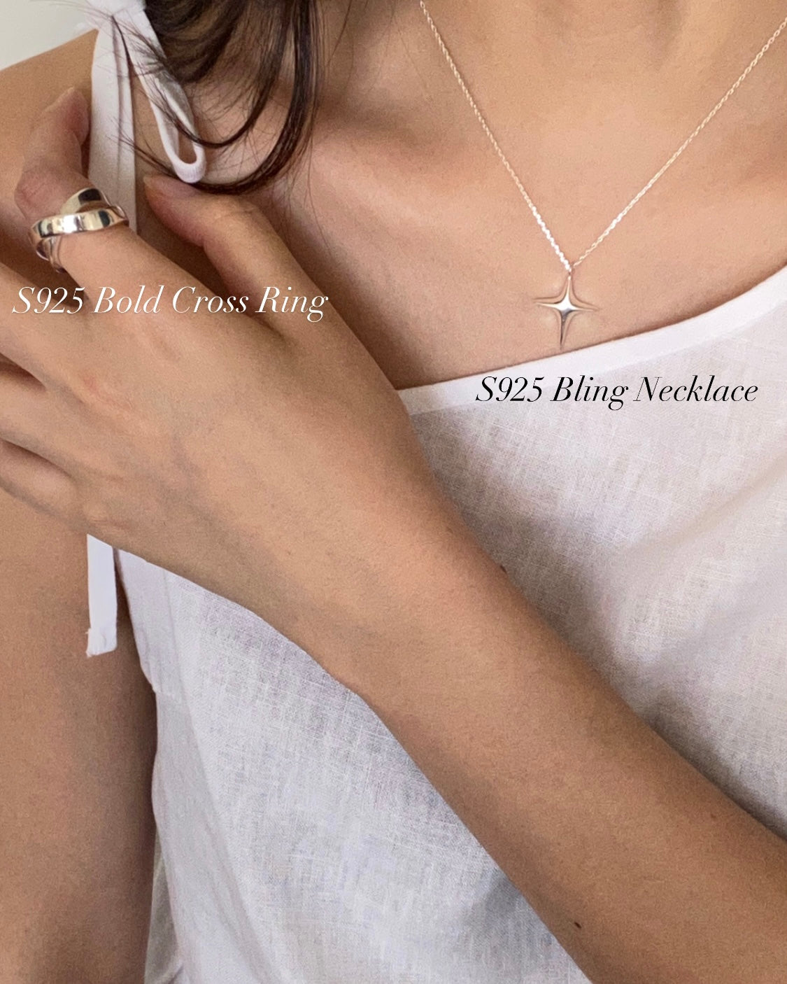 [silver925] Bold Cross Ring