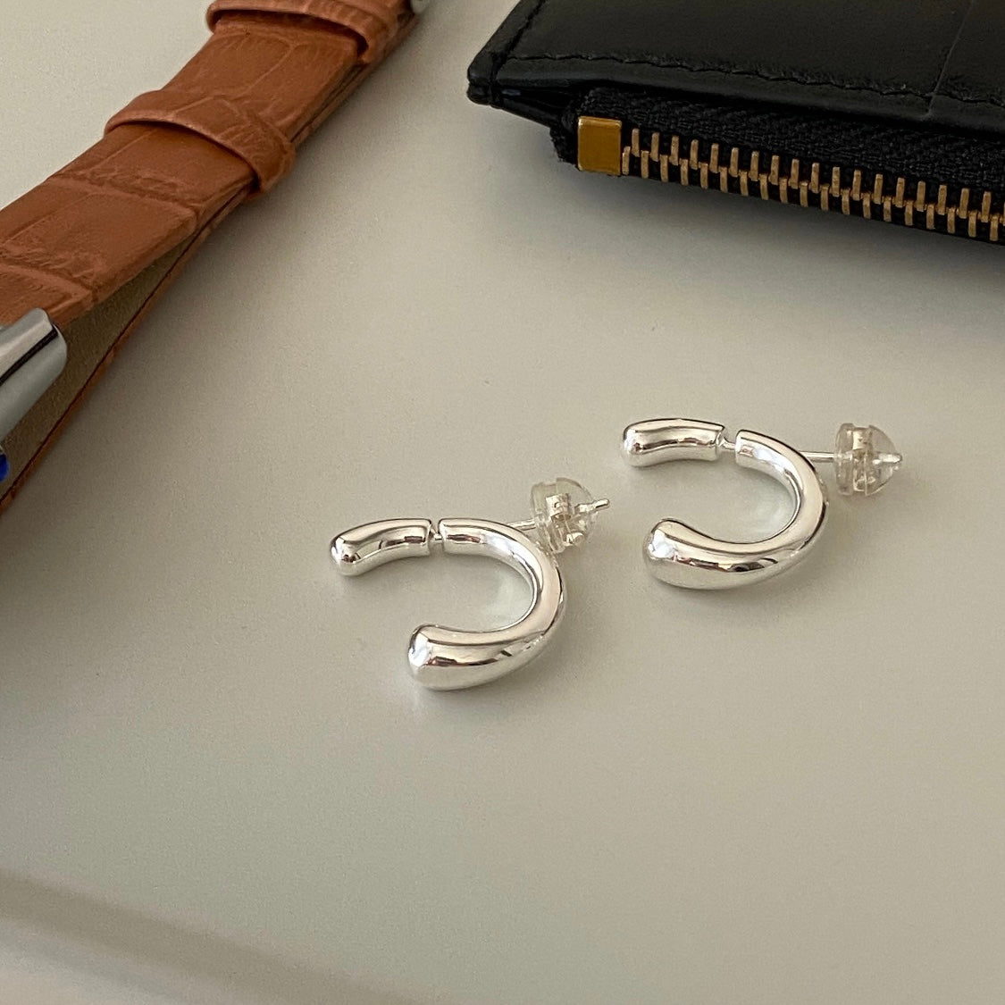 [silver925] C Earrings