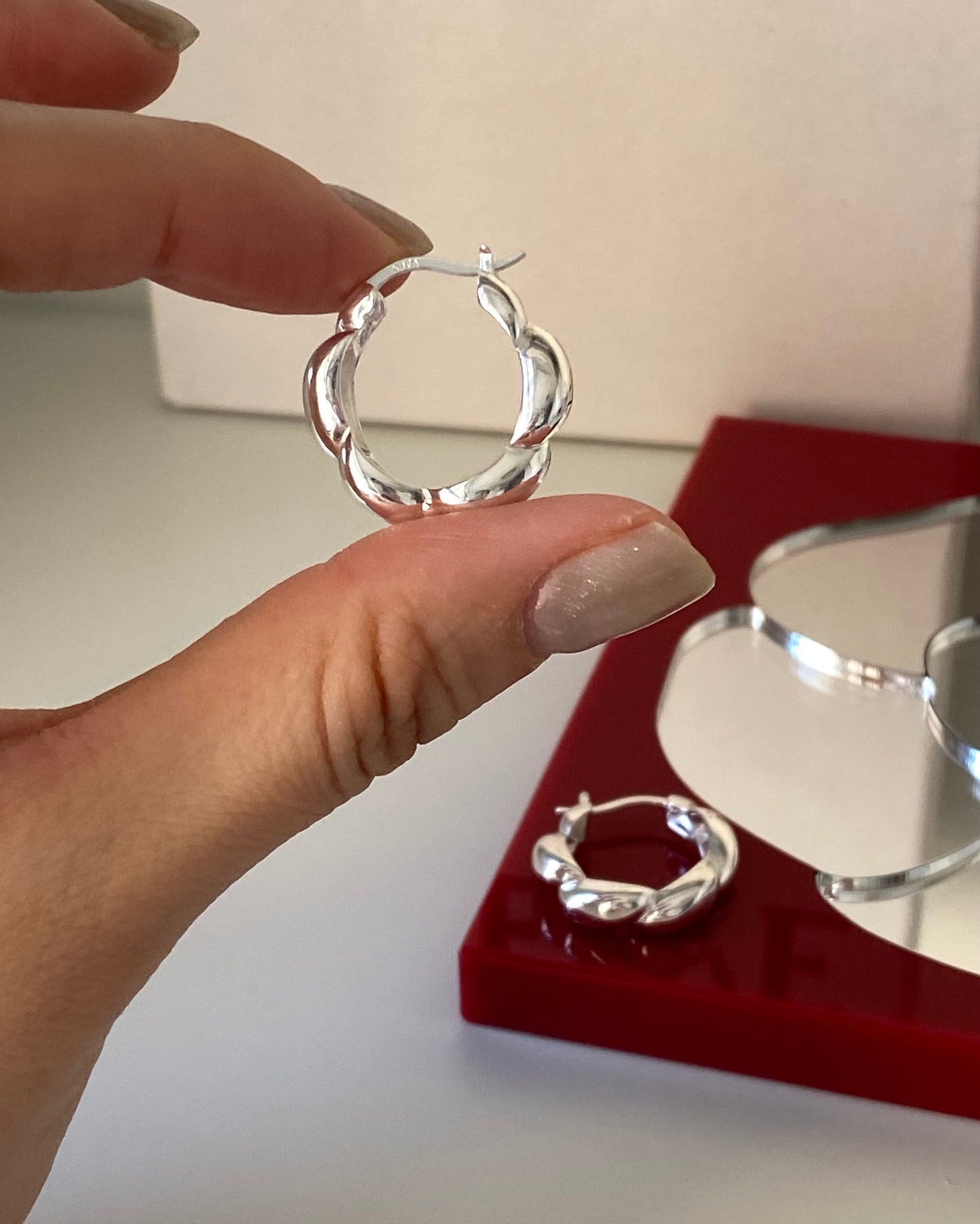 [silver925] Bold Twist Earrings